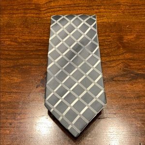 BCBG silk tie - Grey/White